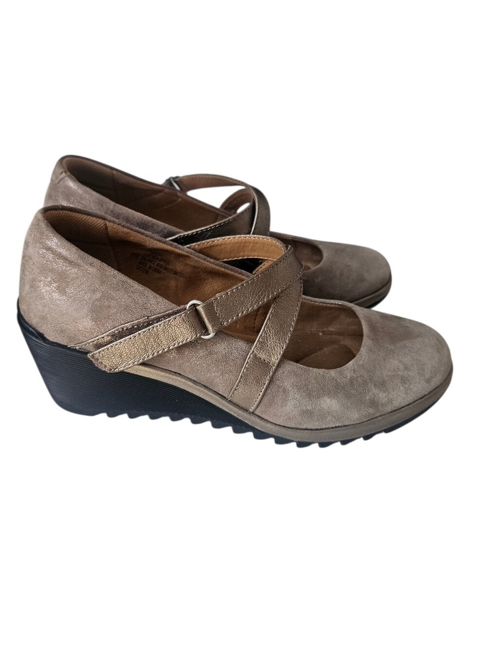 Comfortiva Alice Mary Jane Leather Wedges Women 9W